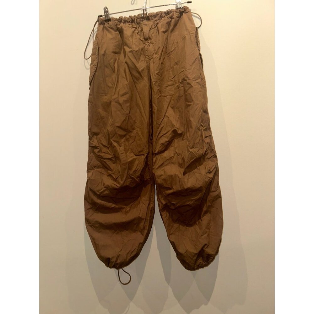 ietsframs Brown Crinkle Nylon Drawstring Pants - image 1